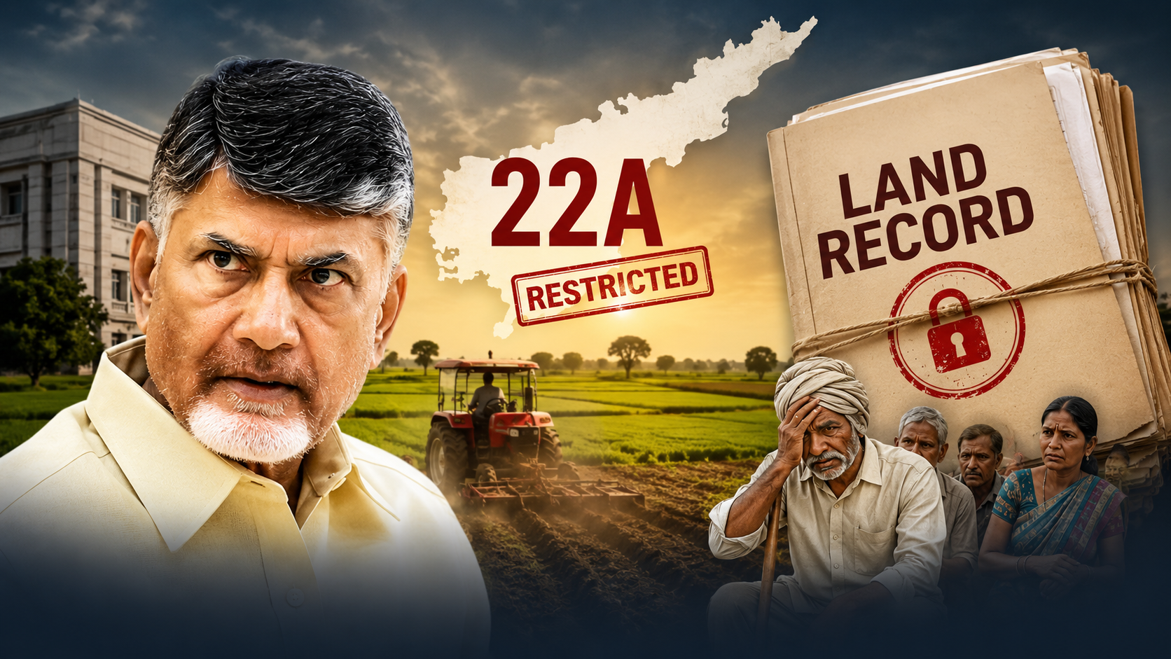 22ఏ భూముల వివాదంపై చంద్రబాబు ప్రభుత్వంపై రాజకీయ విమర్శలు