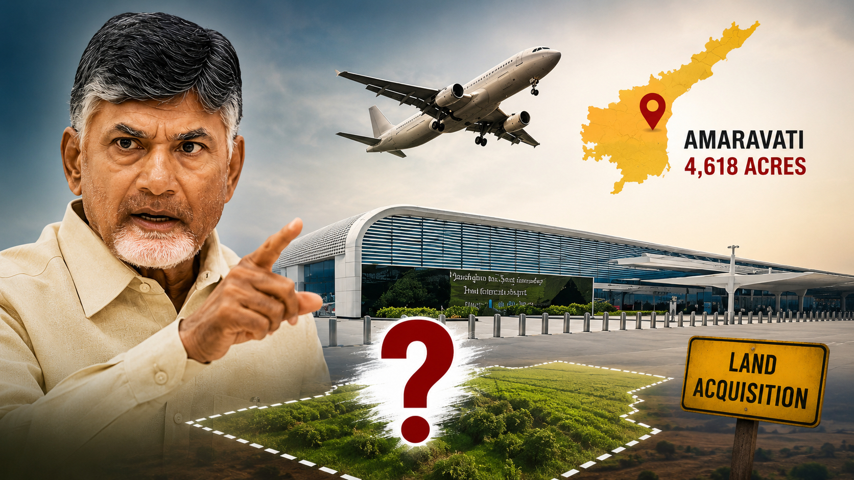 గన్నవరం ఎయిర్పోర్ట్ ఉండగానే అమరావతిలో 4618 ఎకరాల కొత్త ఎయిర్పోర్ట్ ప్రతిపాదనపై రాజకీయ చర్చ