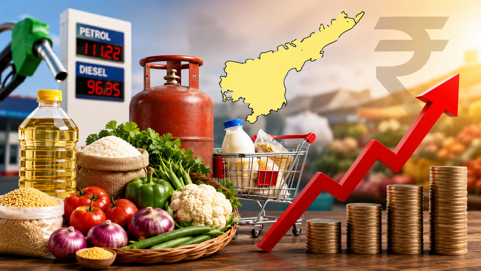 ఆంధ్రప్రదేశ్‌లో పెరుగుతున్న నిత్యావసర సరుకుల ధరలతో సామాన్య ప్రజలపై పెరిగిన భారం