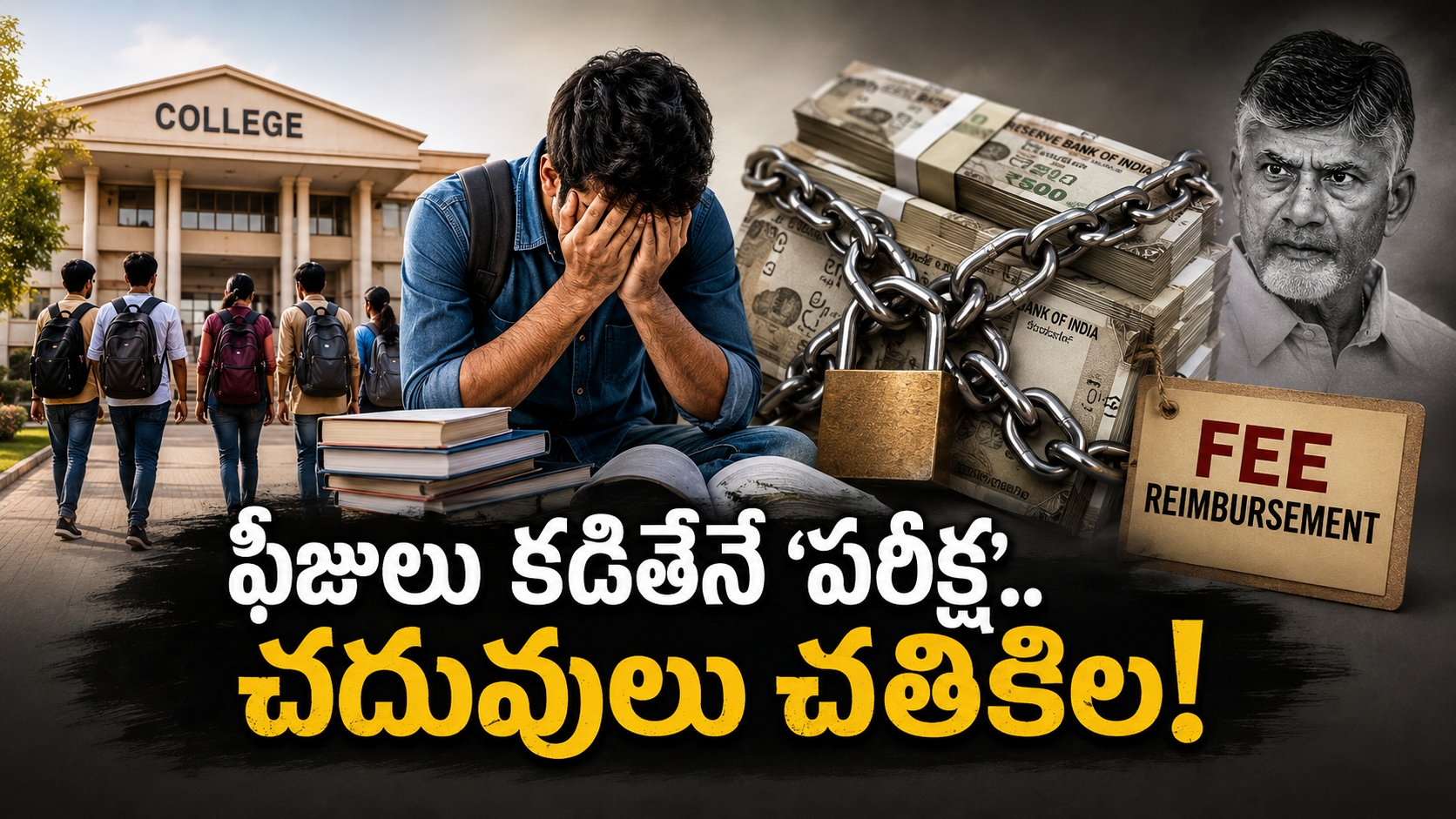 ఫీజు రీయింబర్స్‌మెంట్‌ బకాయిలతో ఇబ్బందులు పడుతున్న విద్యార్థులు