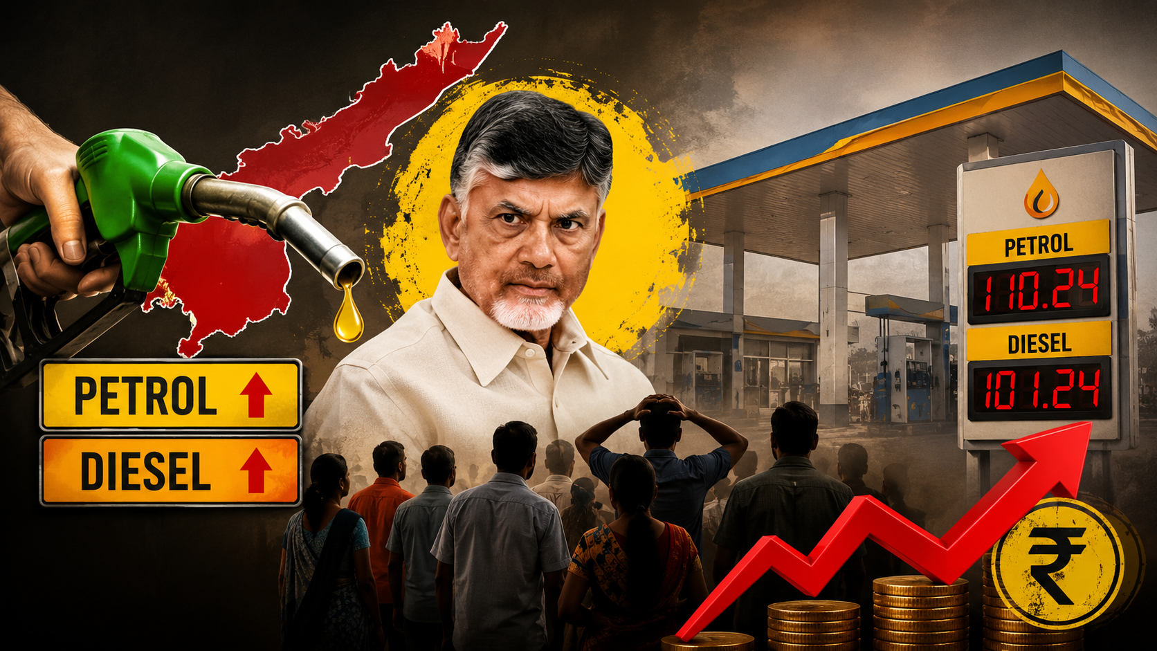 ఏపీలో పెట్రోల్ డీజిల్ ధరల భారం పై చంద్రబాబు ప్రభుత్వంపై విమర్శలు