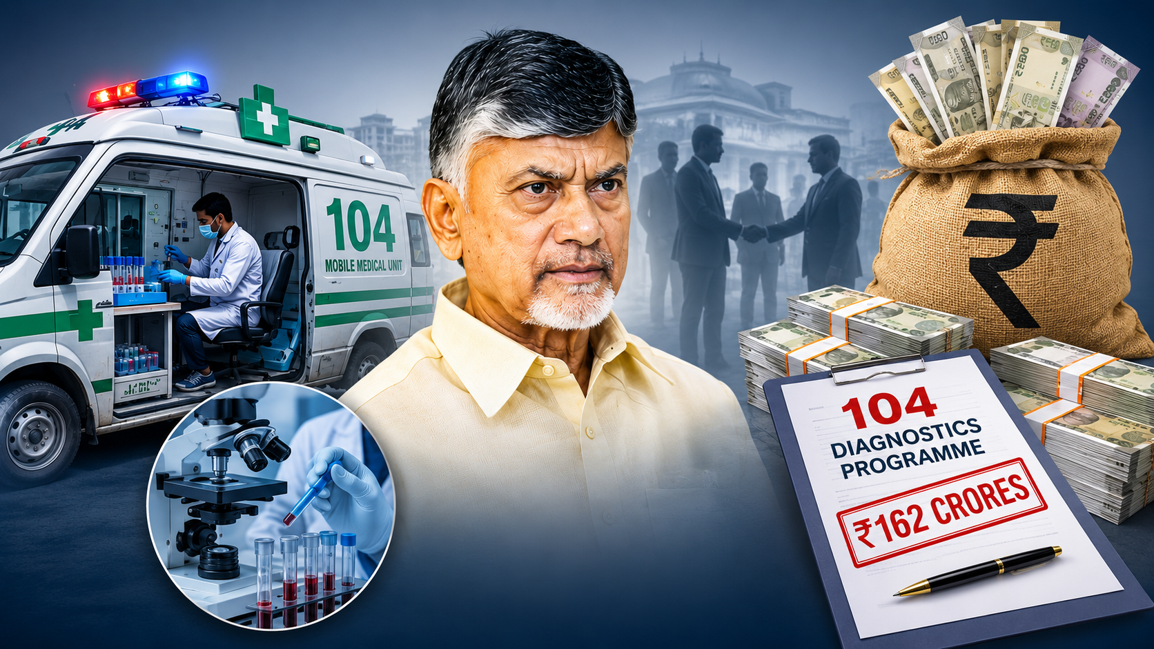 బ్రహ్మంగా మారిన 104 వైద్య సేవలు పై వివాదం మరియు రూ.162 కోట్ల ఖర్చు