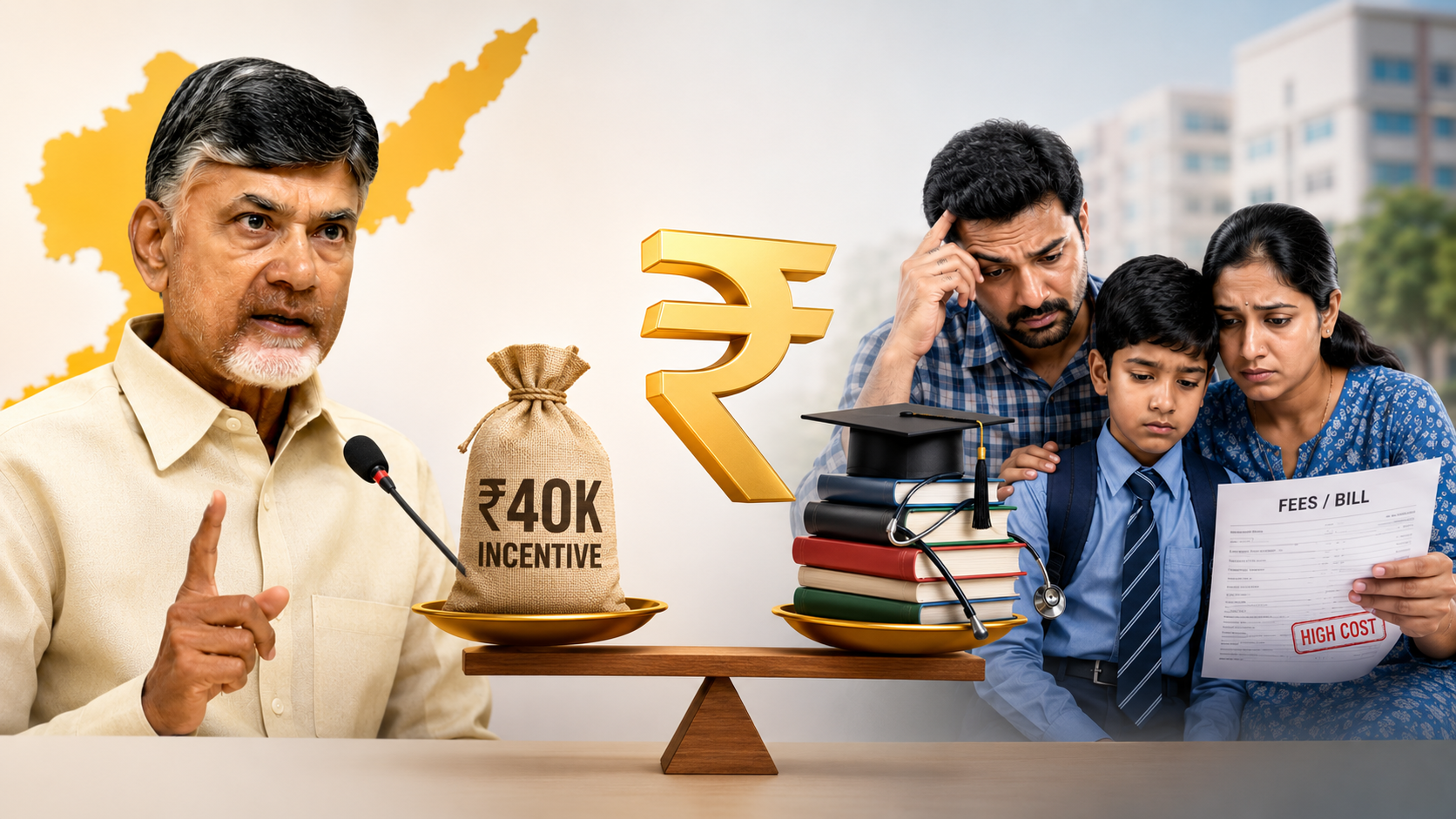 Chandrababu child incentive vs real child raising costs in Andhra Pradesh