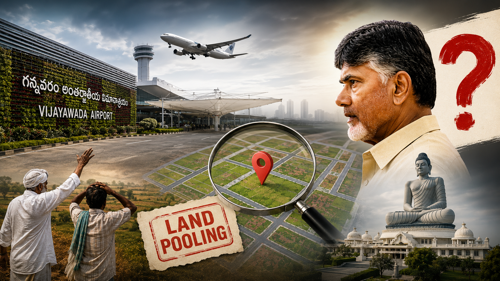 గన్నవరం ఎయిర్‌పోర్ట్ భూ సమీకరణ వివాదం మరియు అమరావతి ల్యాండ్ పూలింగ్ ఆరోపణలు