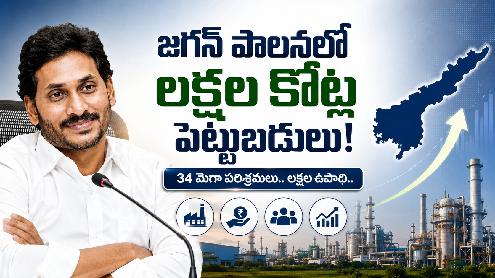 జగన్ పాలనలో ఏపీకి వచ్చిన భారీ పెట్టుబడులు మరియు మెగా పరిశ్రమలు