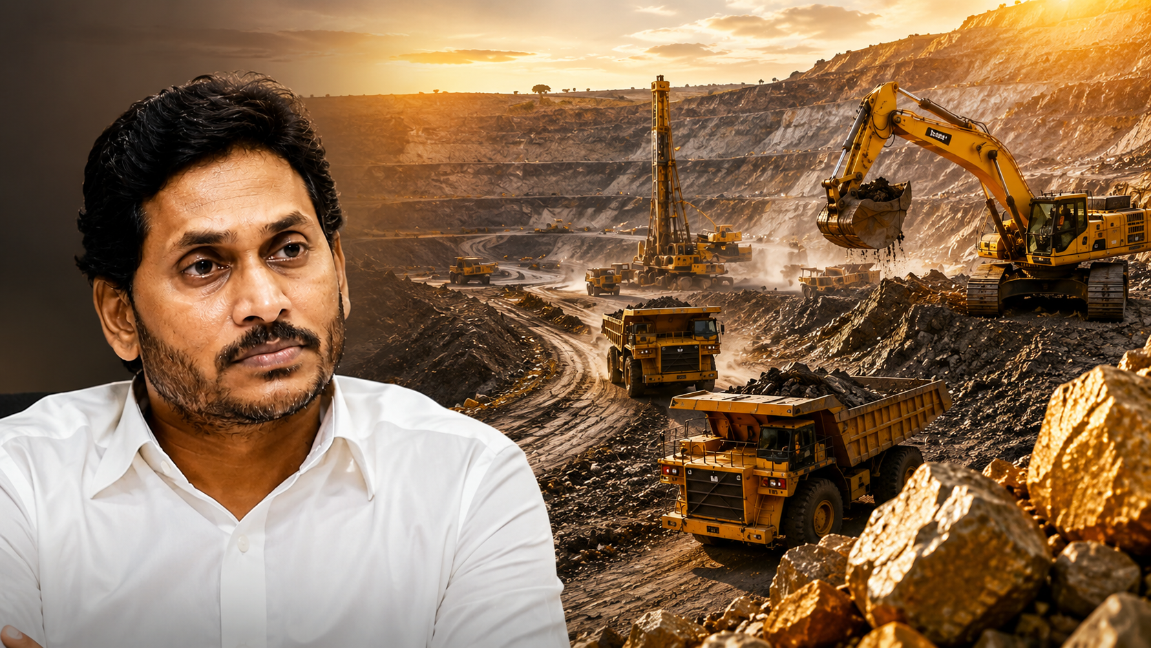 జగన్ హయాంలో ప్రారంభమైన గోల్డ్ మైనింగ్ ప్రాజెక్ట్‌కు సంబంధించిన మైనింగ్ సైట్ దృశ్యం