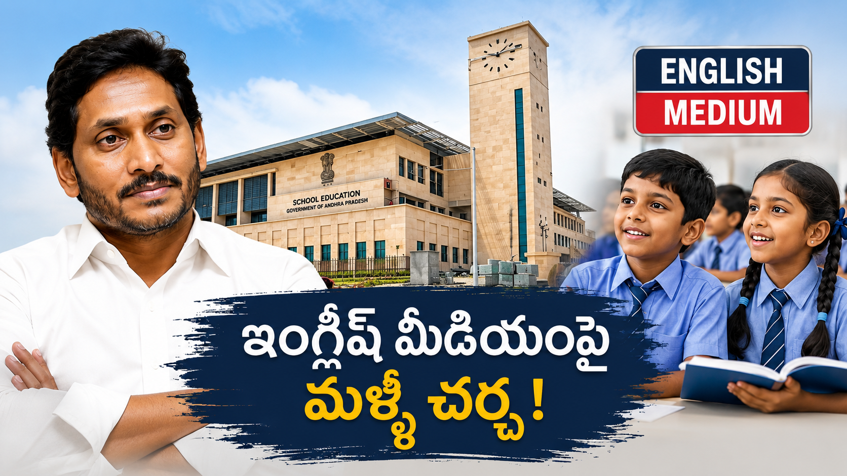 ప్రభుత్వ పాఠశాలల్లో ఇంగ్లీష్ మీడియంపై జరుగుతున్న చర్చ