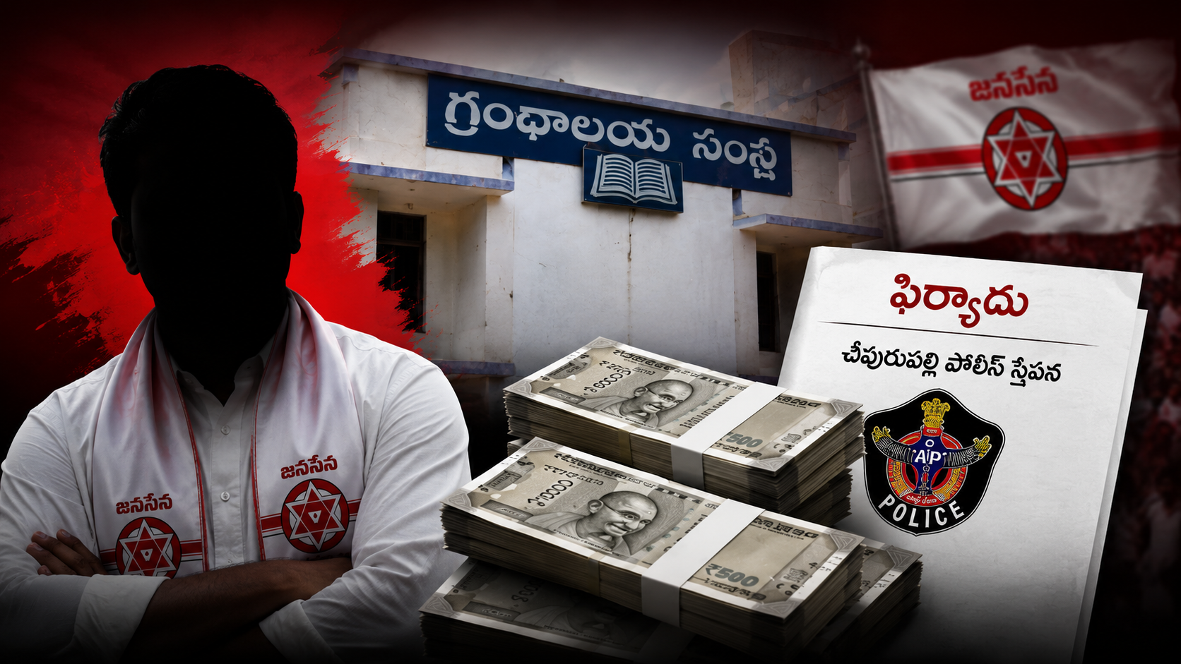 జనసేన పదవుల పేరిట రూ.12 లక్షల వసూళ్లు ఆరోపణలపై పోలీసులకు ఫిర్యాదు చేసిన వ్యవహారానికి సంబంధించిన ప్రతీకాత్మక చిత్రం