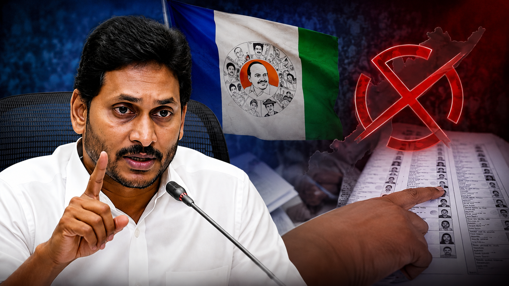మన పార్టీ ఓట్లు తొలగించే కుట్రపై వైఎస్సార్‌సీపీ నేతలను అప్రమత్తం చేస్తూ మాట్లాడుతున్న వైఎస్ జగన్