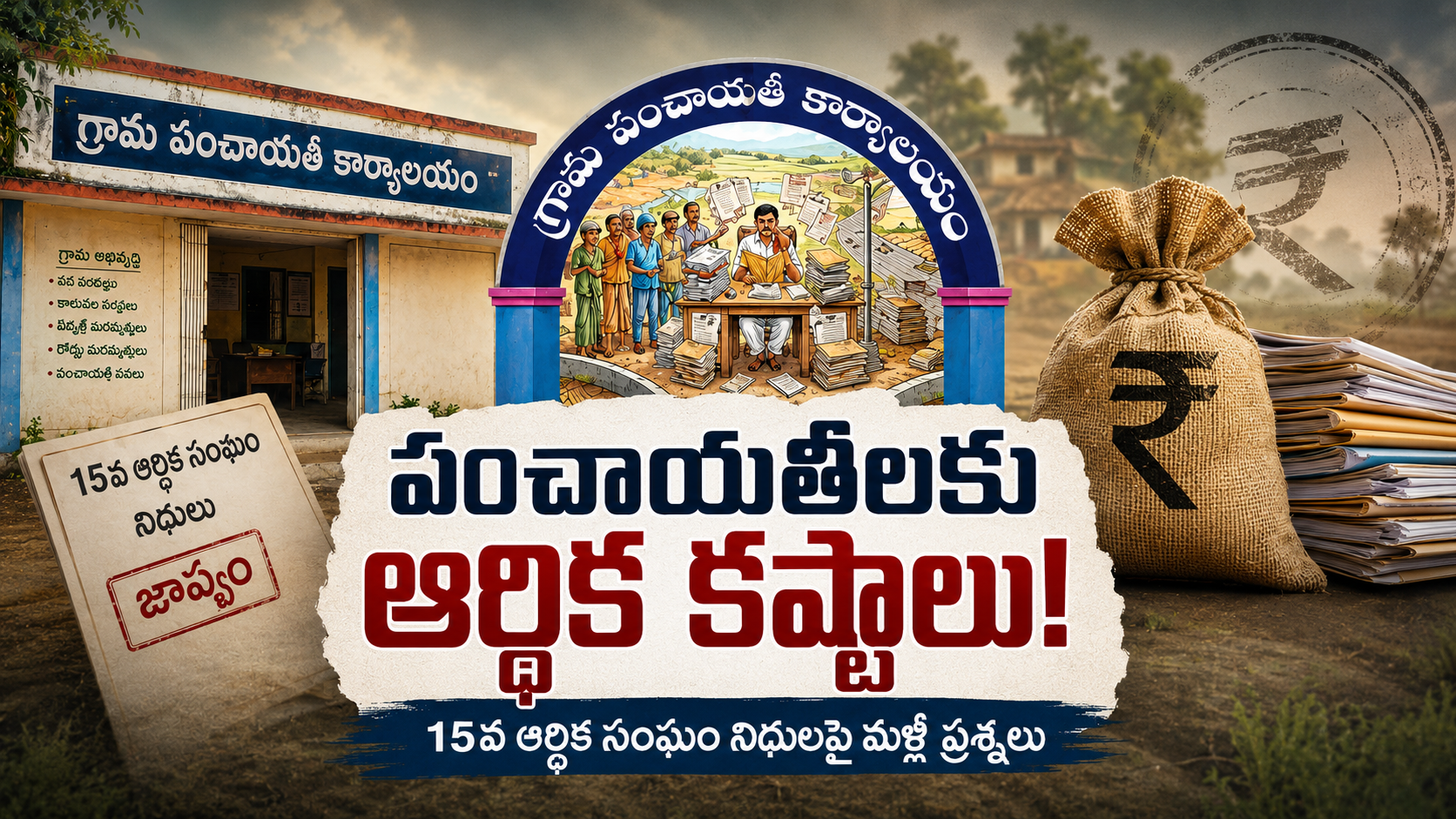 పంచాయతీలకు ఆర్థిక కష్టాలు, 15వ ఆర్థిక సంఘం నిధుల జాప్యంపై ప్రశ్నలు