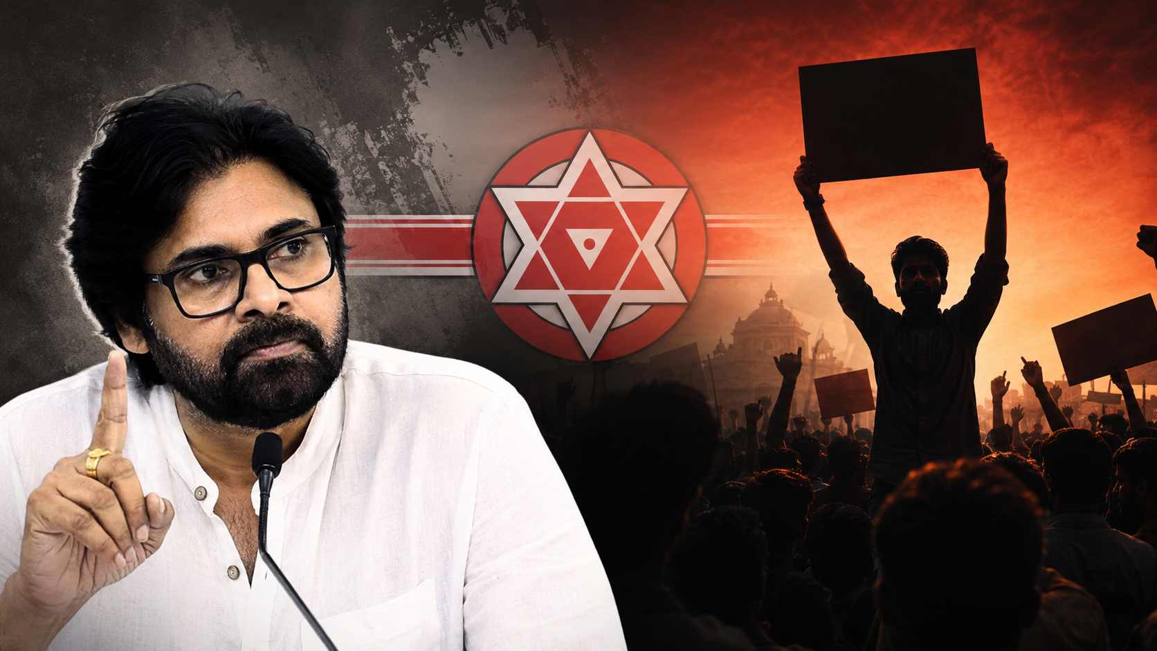 పవన్ కళ్యాణ్ యువతపై చేసిన వ్యాఖ్యలపై సోషల్ మీడియాలో చర్చ, నిరసనల నేపథ్యంతో రూపొందించిన ఫీచర్డ్ ఇమేజ్