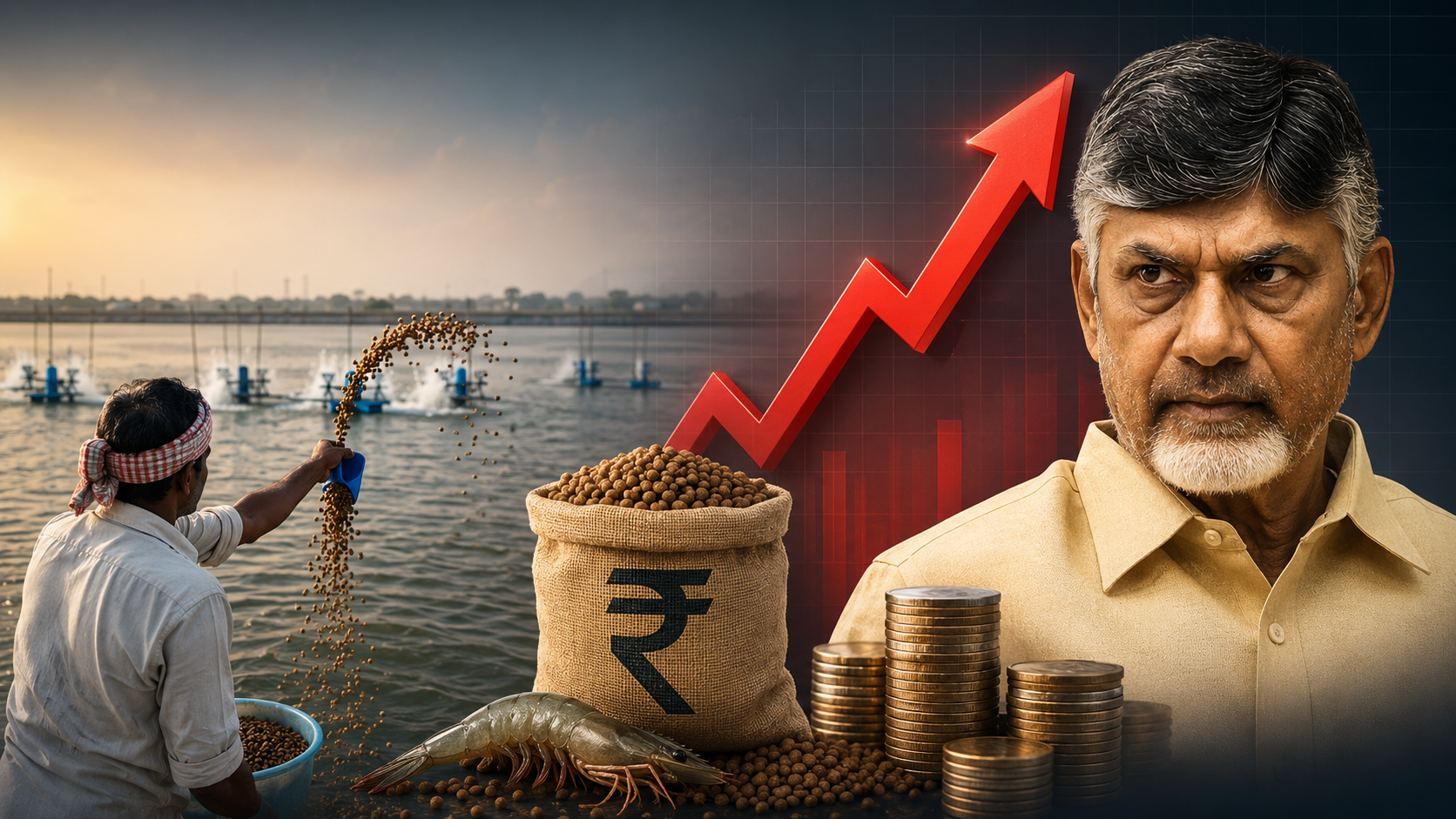 రొయ్యల ఫీడ్ ధరల పెంపుపై ఆందోళన వ్యక్తం చేస్తున్న ఆక్వా రైతులు