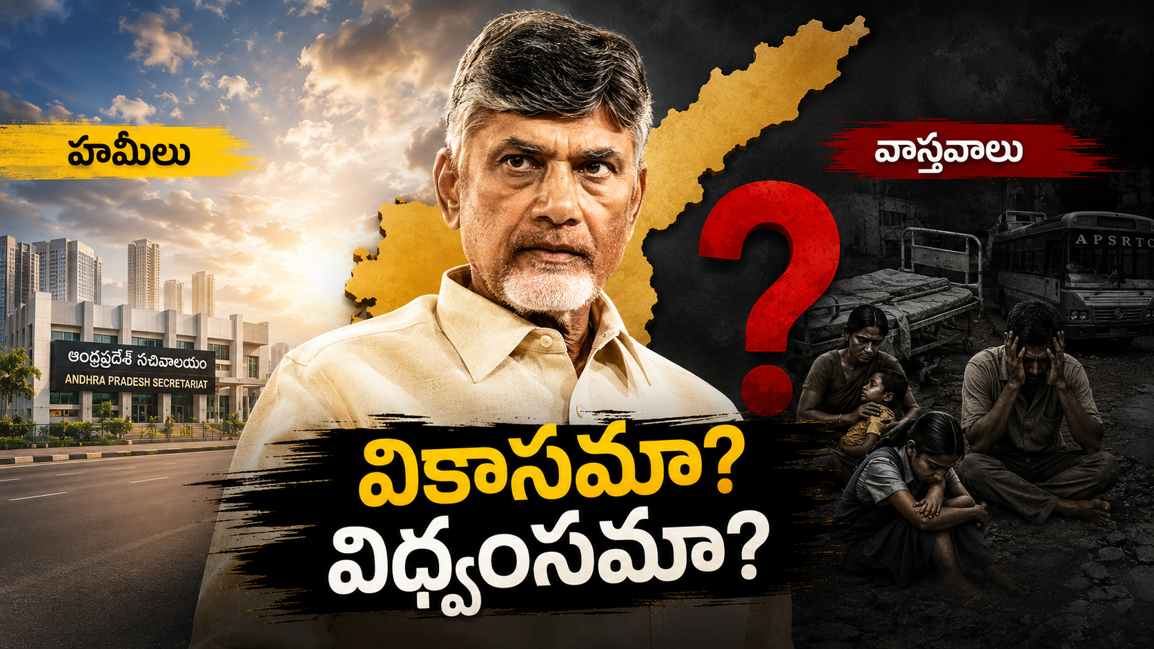 వికాసం పేరుతో విధ్వంసం అంటూ రెండేళ్ల రాష్ట్ర పాలనపై విమర్శలను ప్రతిబింబించే ఫీచర్డ్ ఇమేజ్