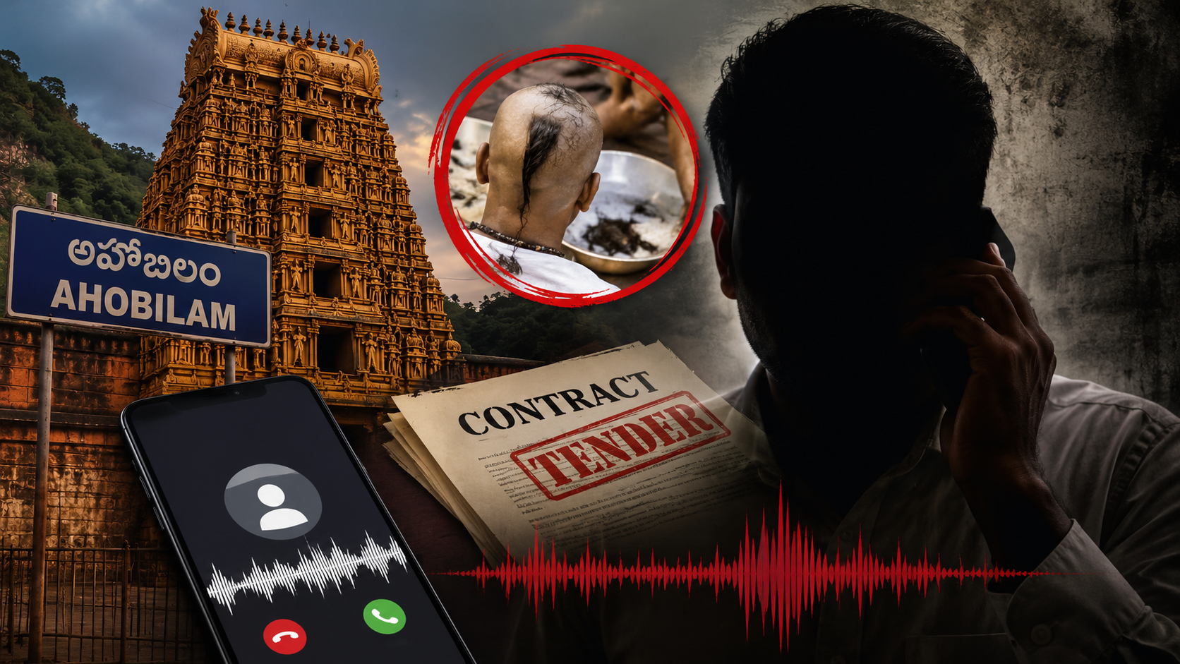 అహోబిలం తలనీలాల కాంట్రాక్ట్ వివాదంలో కాంట్రాక్టర్‌కు బెదిరింపుల ఆరోపణలకు సంబంధించిన ప్రతీకాత్మక చిత్రం.