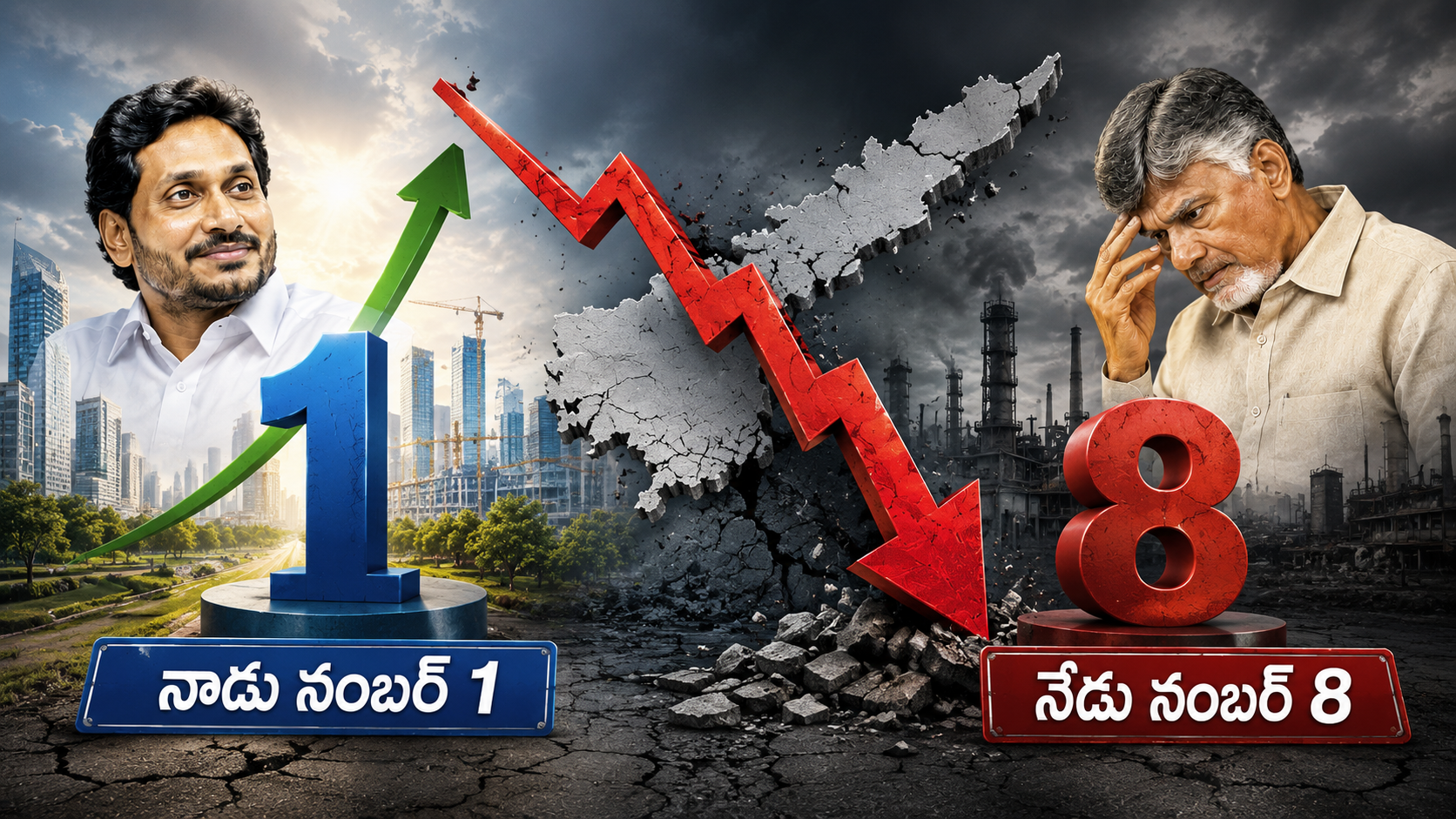 ఆంధ్రప్రదేశ్ ఇన్వెస్ట్‌మెంట్ ఫ్రెండ్లీ ఇండెక్స్ 2026లో నంబర్ 1 నుంచి నంబర్ 8కు పడిపోయినట్లు చూపిస్తున్న ఫీచర్డ్ ఇమేజ్