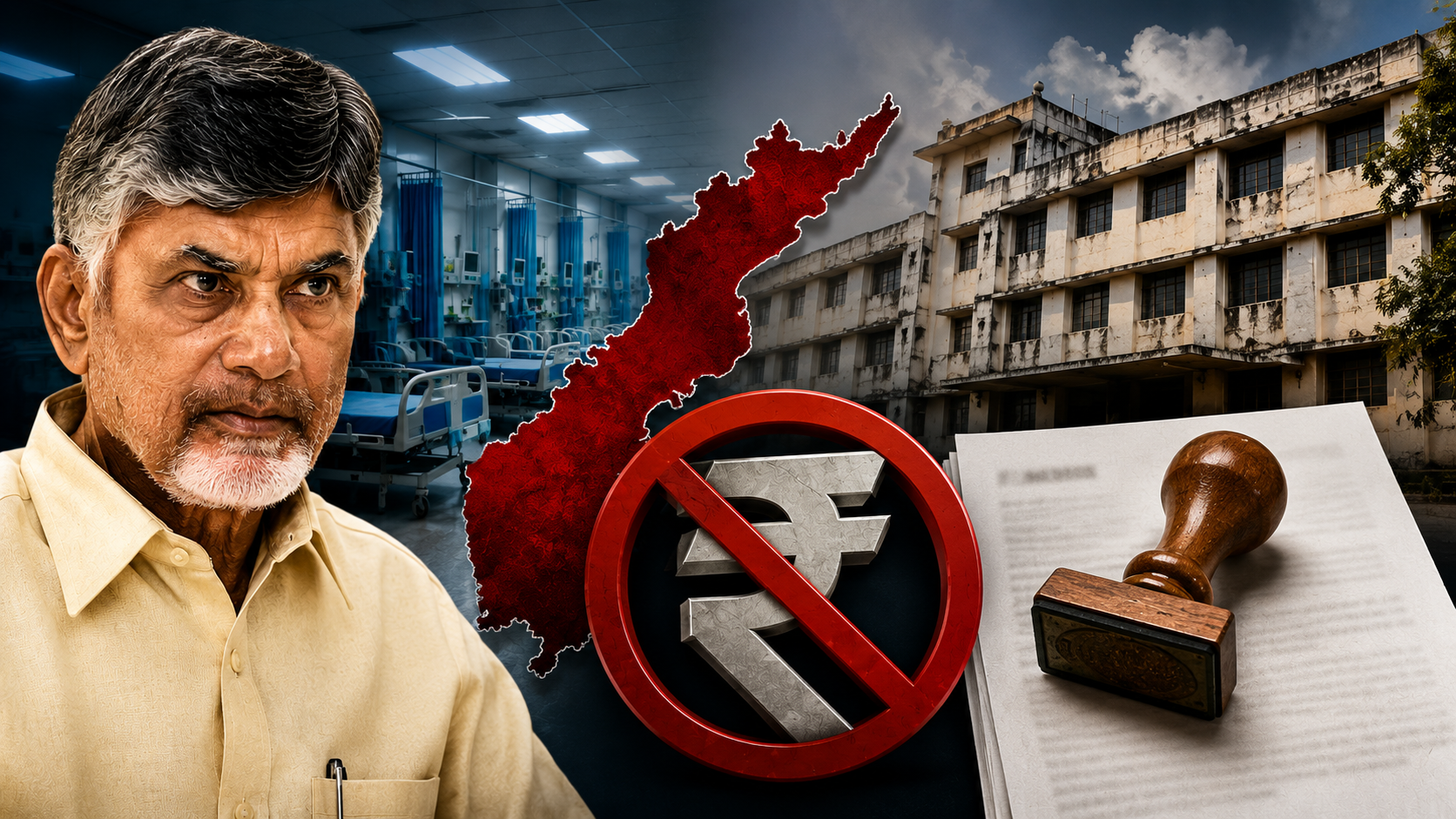 బోధనాస్పత్రులకు నిధులే లేవు అంటూ ప్రభుత్వ మెమో, చంద్రబాబు, ప్రభుత్వ బోధనాస్పత్రి భవనం చూపిస్తున్న ఫీచర్డ్ ఇమేజ్