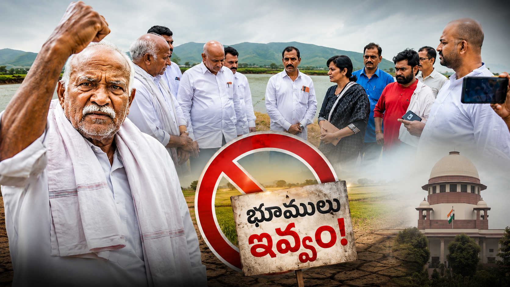 చావనైనా చస్తాం భూములు ఇవ్వం అంటూ రాజధాని భూ సేకరణకు వ్యతిరేకంగా ఆందోళన వ్యక్తం చేస్తున్న అమరావతి రైతులు