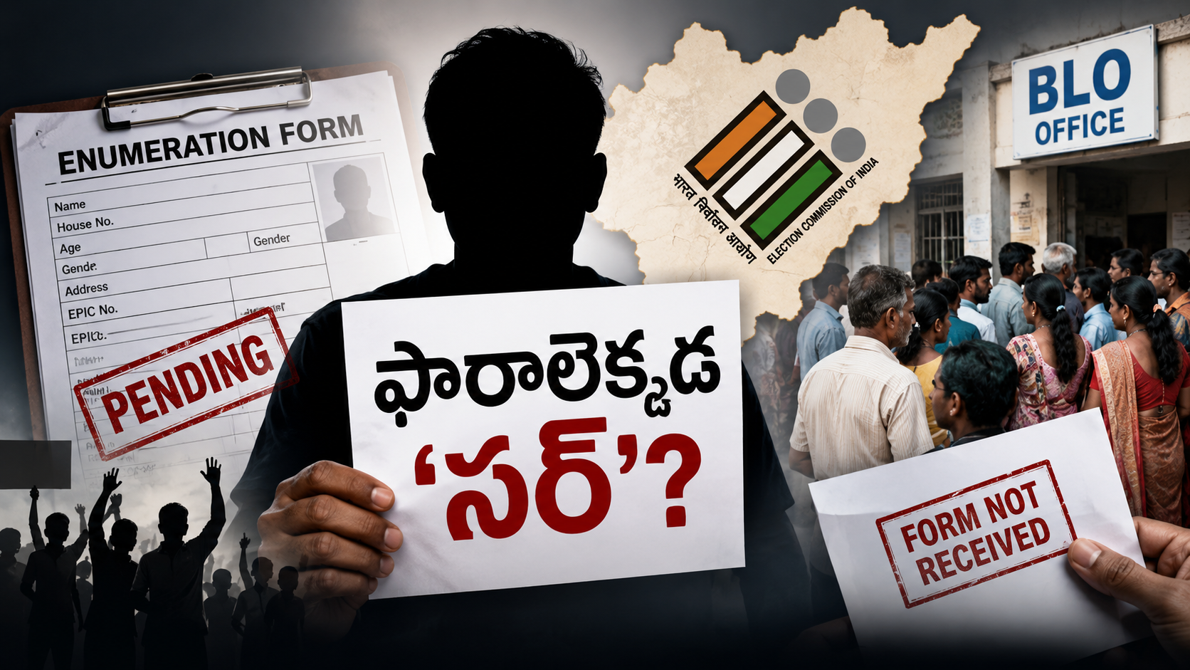 ఫారాలెక్కడ సర్? ఎన్యూమరేషన్ ఫారాలు అందక ఆందోళన వ్యక్తం చేస్తున్న ఓటర్లు, బీఎల్‌వో కార్యాలయం వద్ద వేచి ఉన్న ప్రజలు