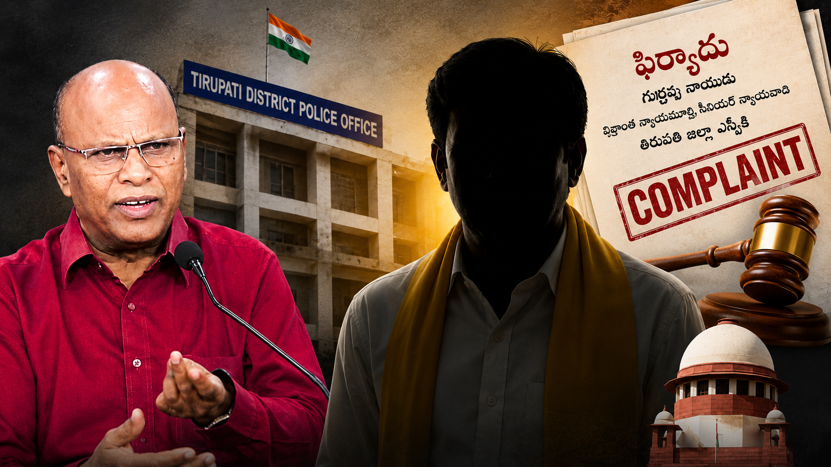 మాజీ న్యాయమూర్తిపై దుర్భాషలు చేశారంటూ చంద్రగిరి టీడీపీ ఎమ్మెల్యే పులివర్తి నానిపై ఎస్పీకి ఫిర్యాదు చేసిన ఘటనకు సంబంధించిన ప్రతీకాత్మక చిత్రం