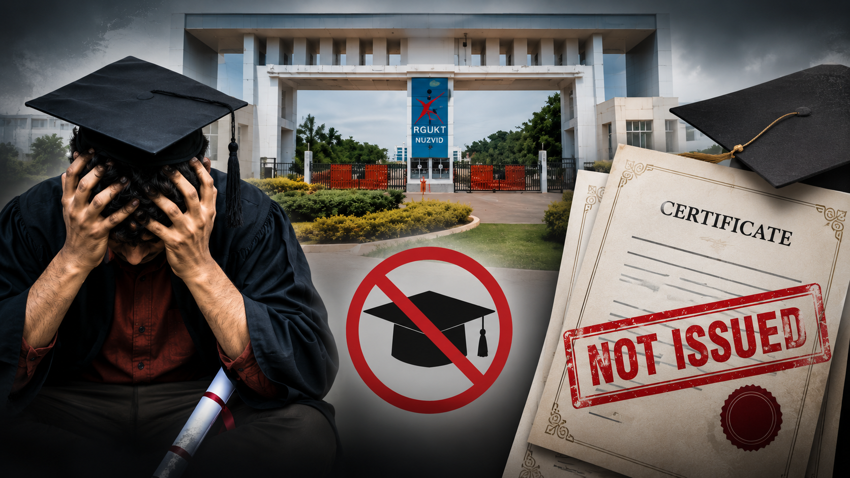 ఫీజు రీయింబర్స్‌మెంట్ బకాయిల కారణంగా సర్టిఫికెట్లు అందక ఇబ్బందులు ఎదుర్కొంటున్న నూజివీడు ట్రిపుల్ ఐటీ గ్రాడ్యుయేట్లు