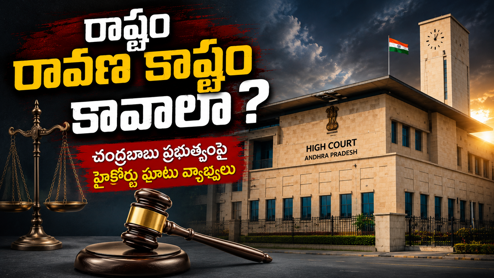రాష్ట్రం రావణ కాష్టం కావాలా అంటూ చంద్రబాబు ప్రభుత్వంపై హైకోర్టు చేసిన ఘాటు వ్యాఖ్యలకు సంబంధించిన ఆంధ్రప్రదేశ్ హైకోర్టు భవనం ఫీచర్డ్ ఇమేజ్