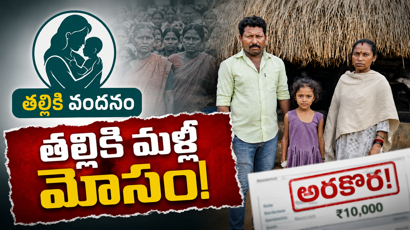 తల్లికి వందనం పథకంలో లబ్ధిదారుల తగ్గింపు, అర్హుల జాబితాపై వివాదాలను సూచించే ఫీచర్డ్ ఇమేజ్