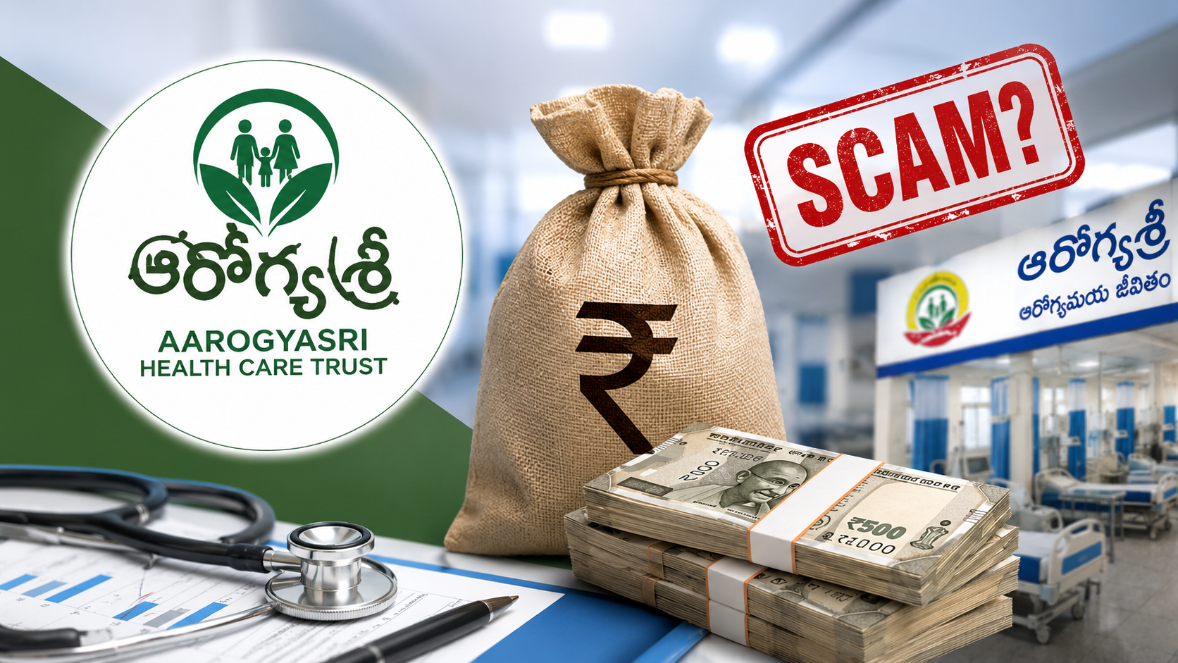 ఆరోగ్యశ్రీలో అవినీతి ఆరోపణలు మరియు నెలవారీ టార్గెట్లపై వార్తా చిత్రం