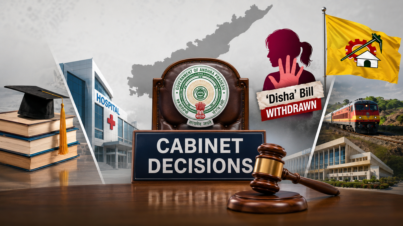 ఏపీ కేబినెట్ కీలక నిర్ణయాలు – విద్య వైద్యం పీపీపీ, దిశ బిల్లు ఉపసంహరణ