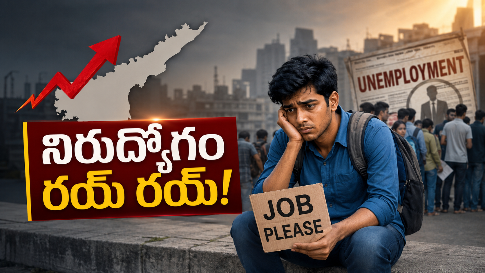 ఏపీ నిరుద్యోగం 7.5 శాతానికి పెరిగిన దృశ్యం