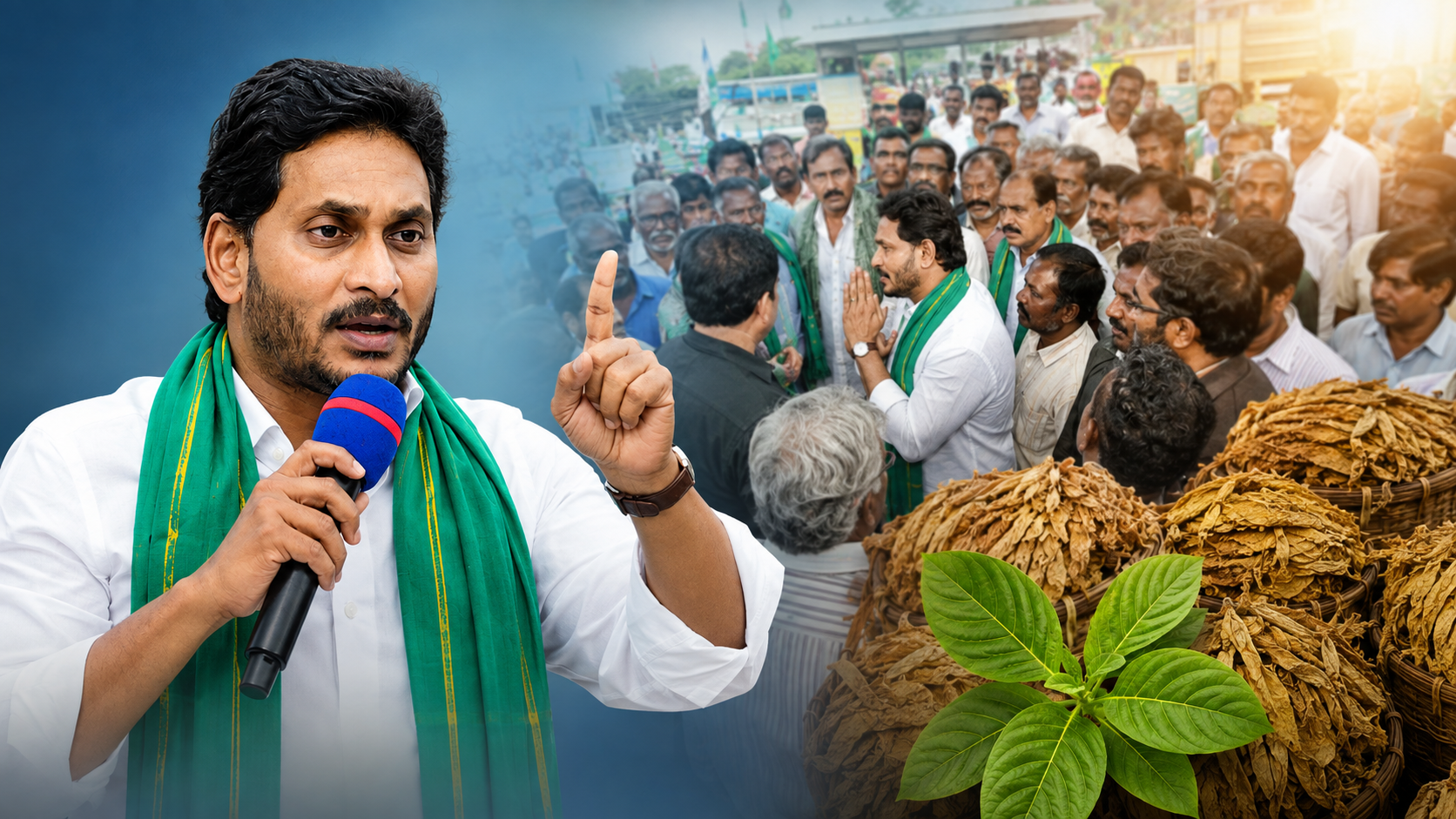 బాబు పాలన రైతులకు హానికరం అంటూ దేవరపల్లిలో పొగాకు రైతులతో మాట్లాడుతున్న వైఎస్ జగన్ ఫీచర్డ్ ఇమేజ్