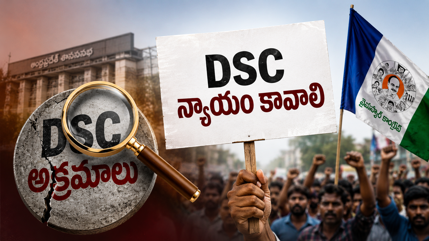 డీఎస్సీ అక్రమాలపై ఉద్యమం మరింత ఉధృతం