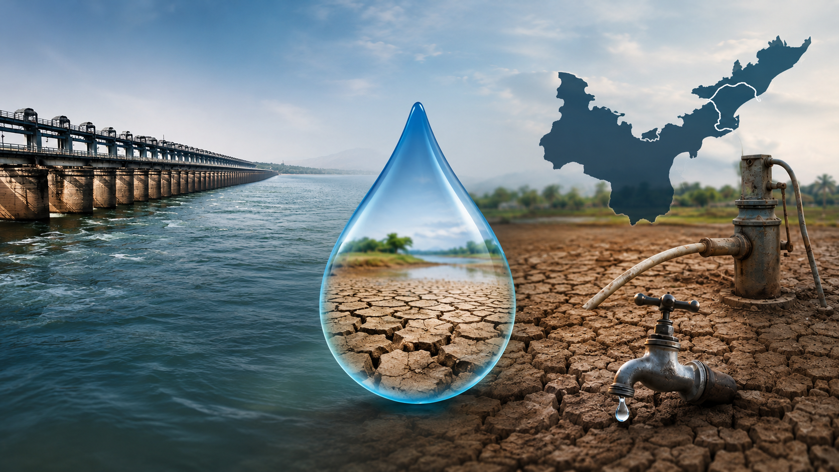 కృష్ణా బేసిన్ సంక్షోభం – నీటి కొరత, భూగర్భ జలాల తగ్గుదల