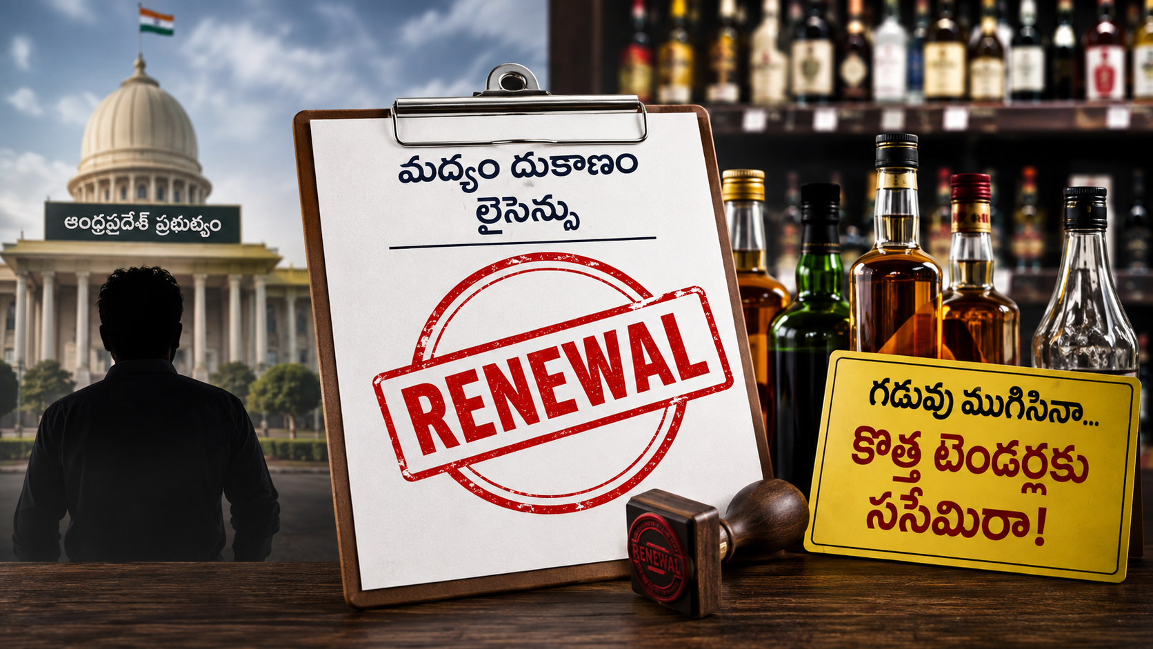 మద్యం దుకాణాల లైసెన్సు రెన్యువల్‌పై ఆంధ్రప్రదేశ్‌లో చర్చ