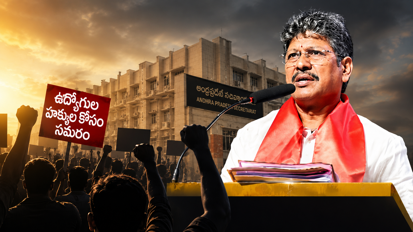 ప్రభుత్వ ఉద్యోగుల ఉద్యమం – చంద్రబాబు ప్రభుత్వానికి వ్యతిరేకంగా ఏపీజేఏసీ ఆందోళన