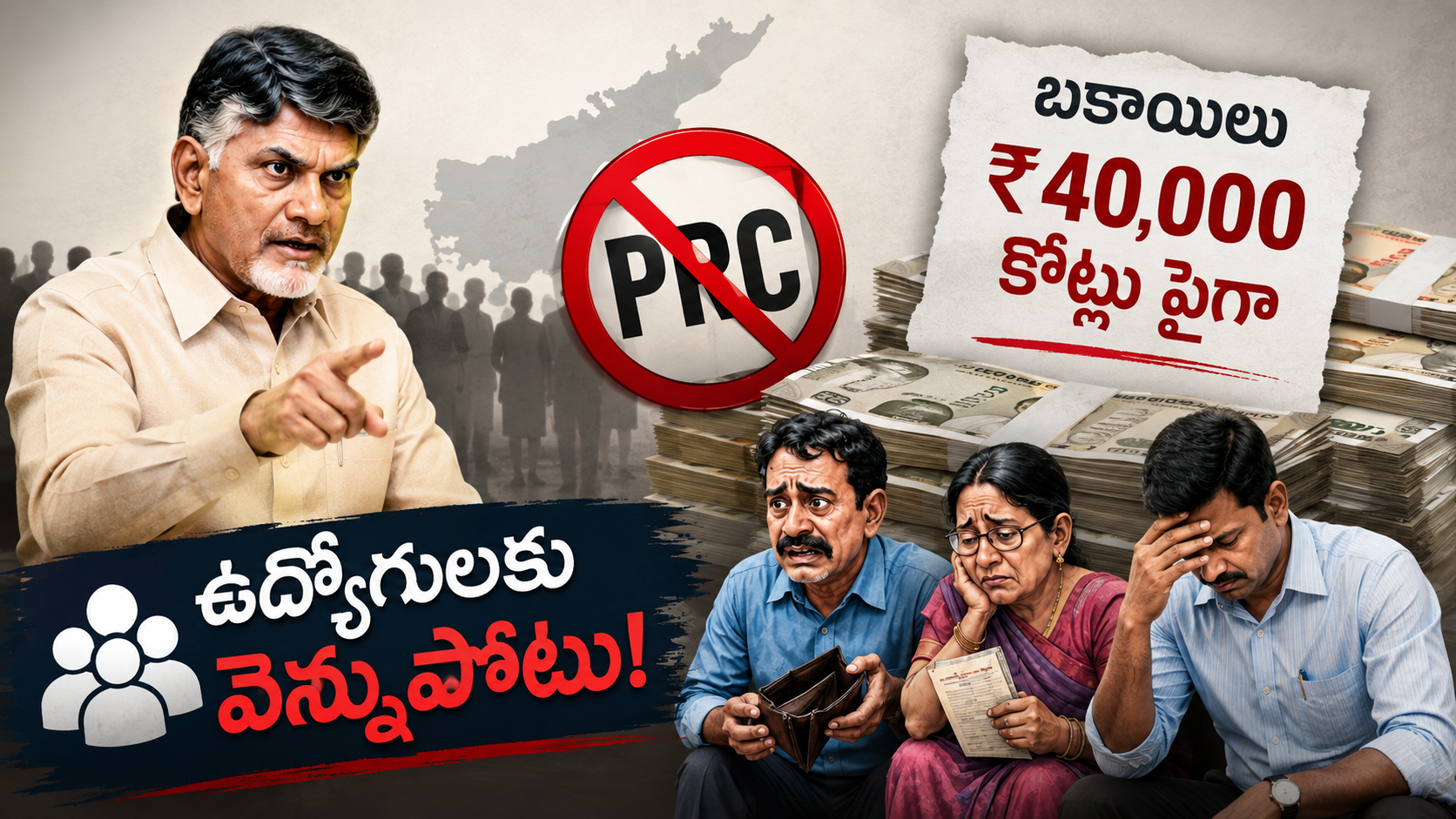 ఉద్యోగులకు వెన్నుపోటు.. రూ.40 వేల కోట్ల బకాయిలు
