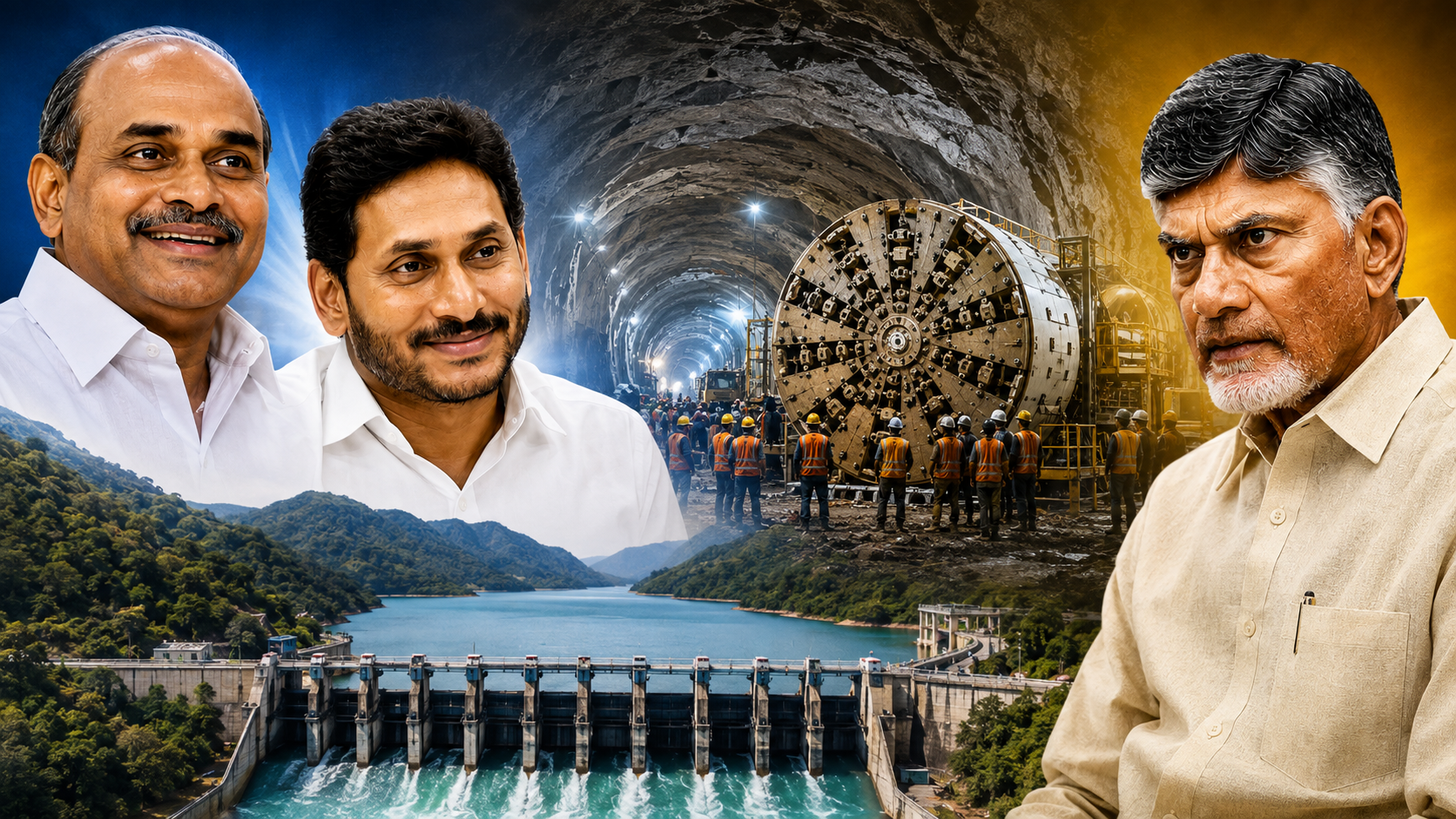 వెలిగొండ క్రెడిట్ చోరీపై వైఎస్సార్ జగన్ చంద్రబాబు