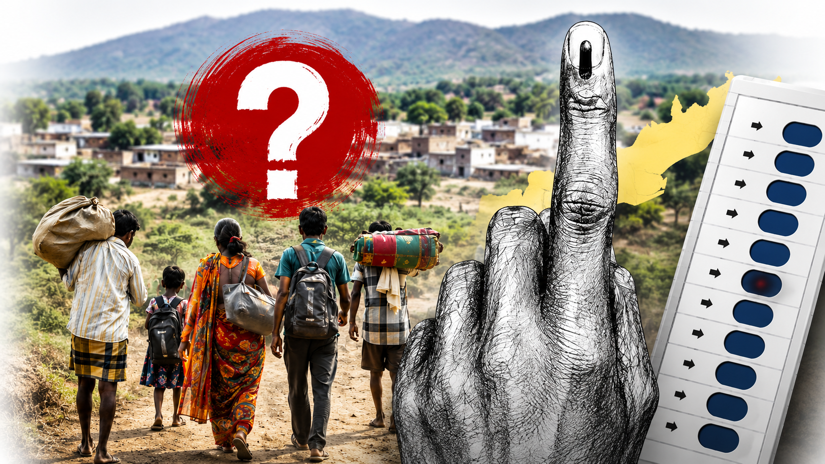 వెలిగొండ నిర్వాసితుల ఓటు హక్కు పై ఆందోళన