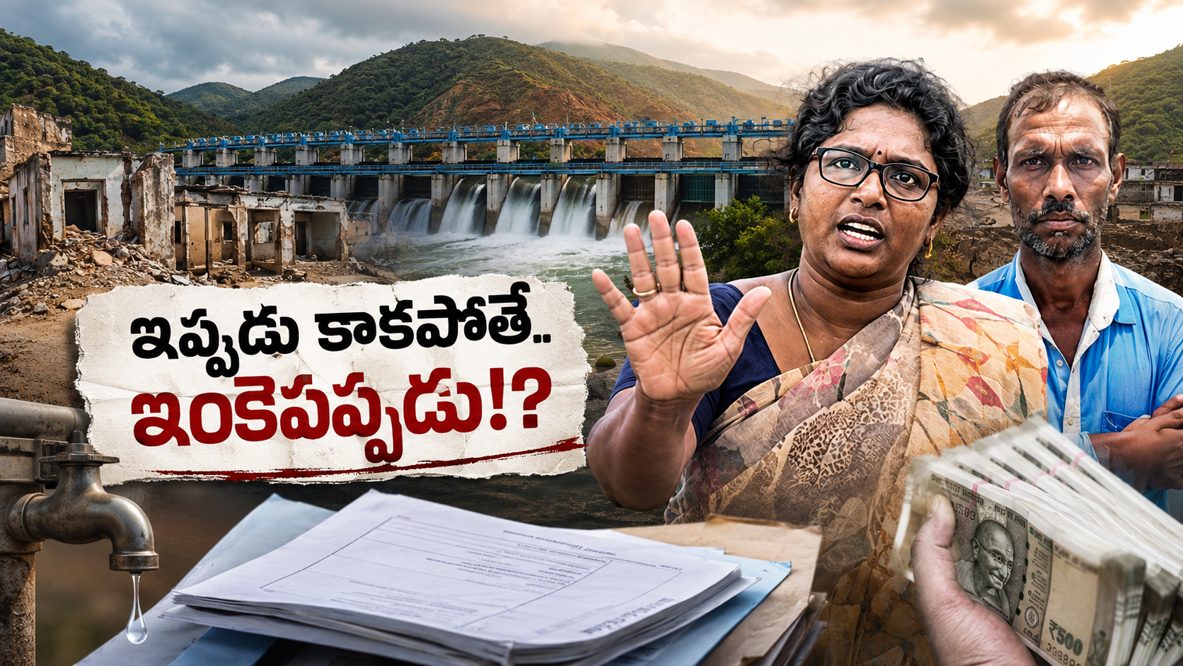 వెలిగొండ నిర్వాసితుల పరిహారం కోసం ఆందోళన