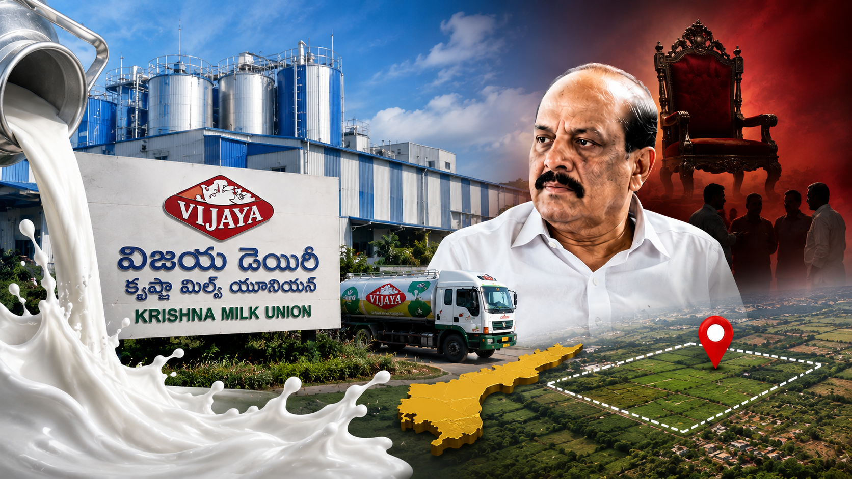 విజయ డెయిరీ విస్తరణపై రాజకీయ వివాదం