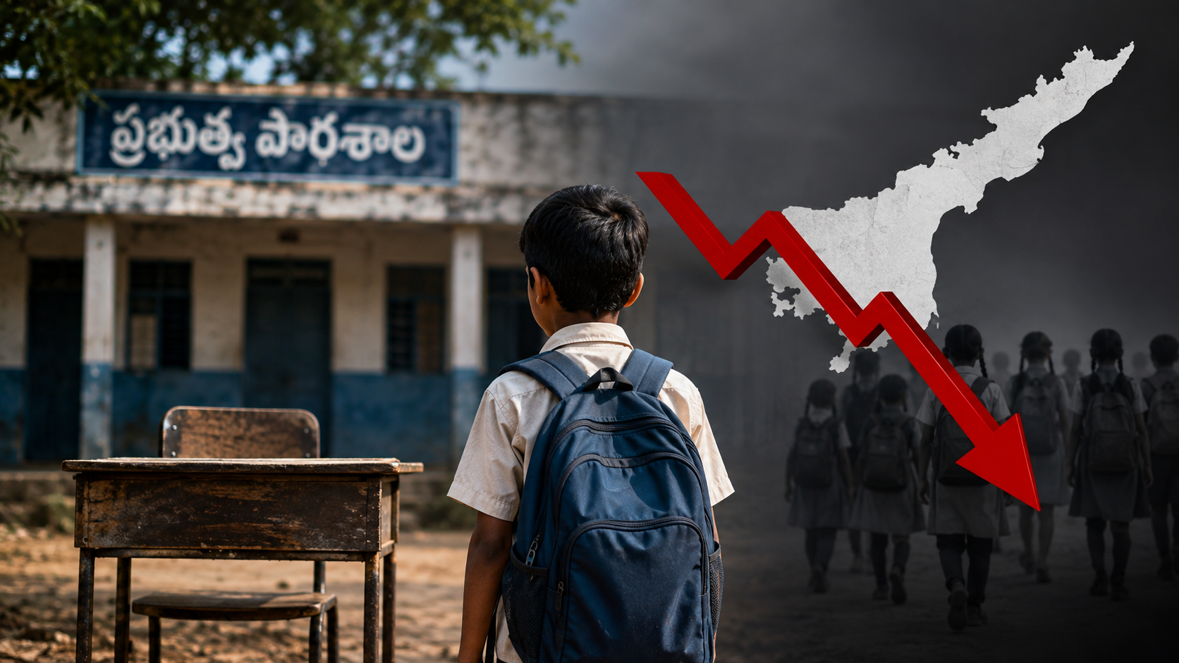 ప్రభుత్వ పాఠశాలల విద్యార్థులు 5.88 లక్షలు తగ్గుదల