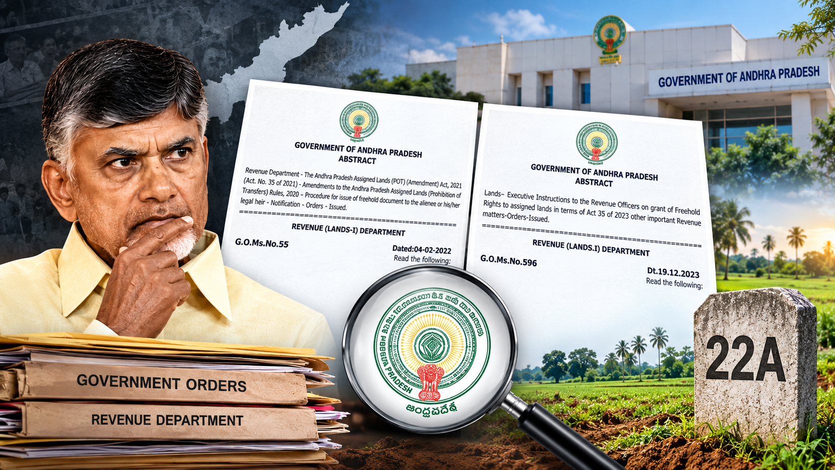 22A Lands fact check on Chandrababu government claims and government orders