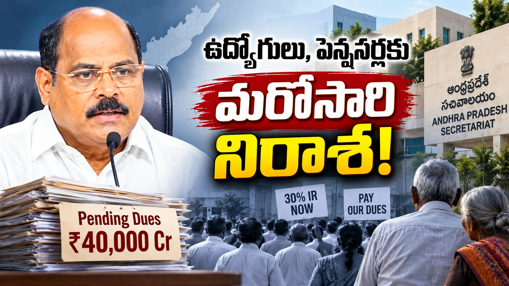 30 శాతం ఐఆర్ కోసం ఉద్యోగులు, పెన్షనర్ల డిమాండ్