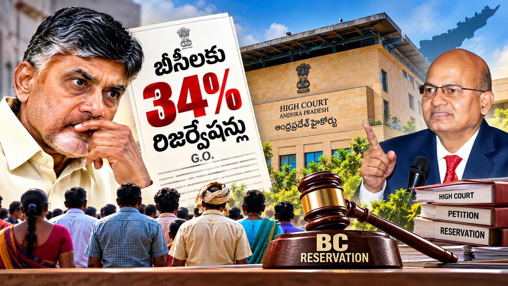 34 శాతం బీసీ రిజర్వేషన్లుపై ఏపీ హైకోర్టులో విచారణ