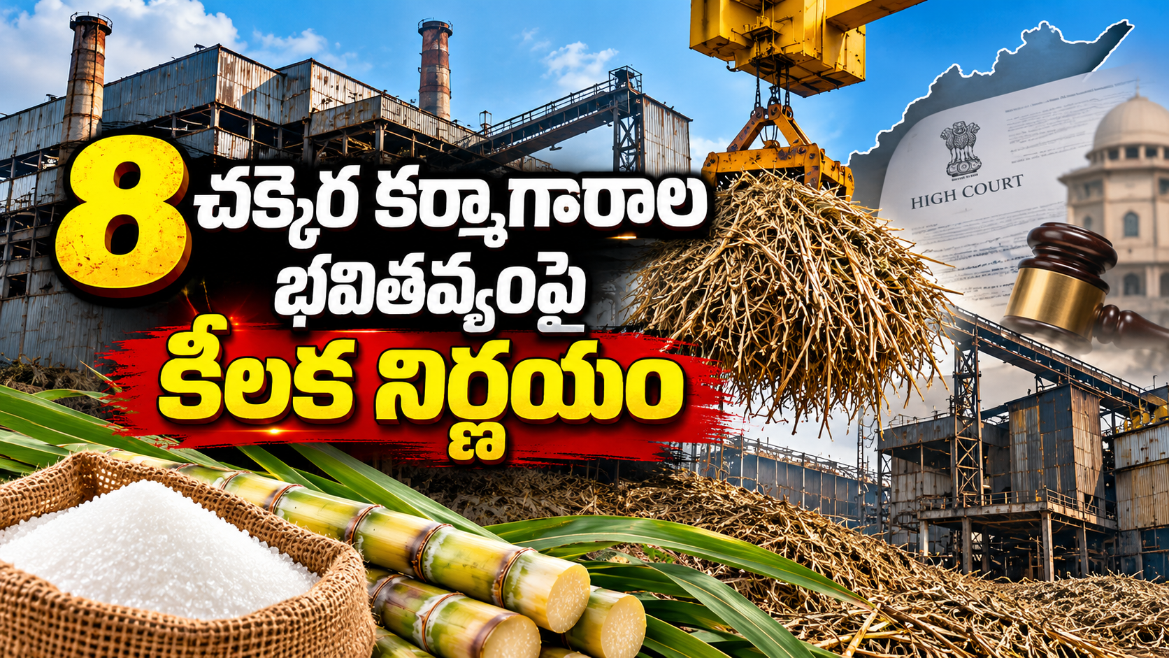 8 చక్కెర కర్మాగారాలు లిక్విడేషన్‌పై ప్రభుత్వం కీలక నిర్ణయం