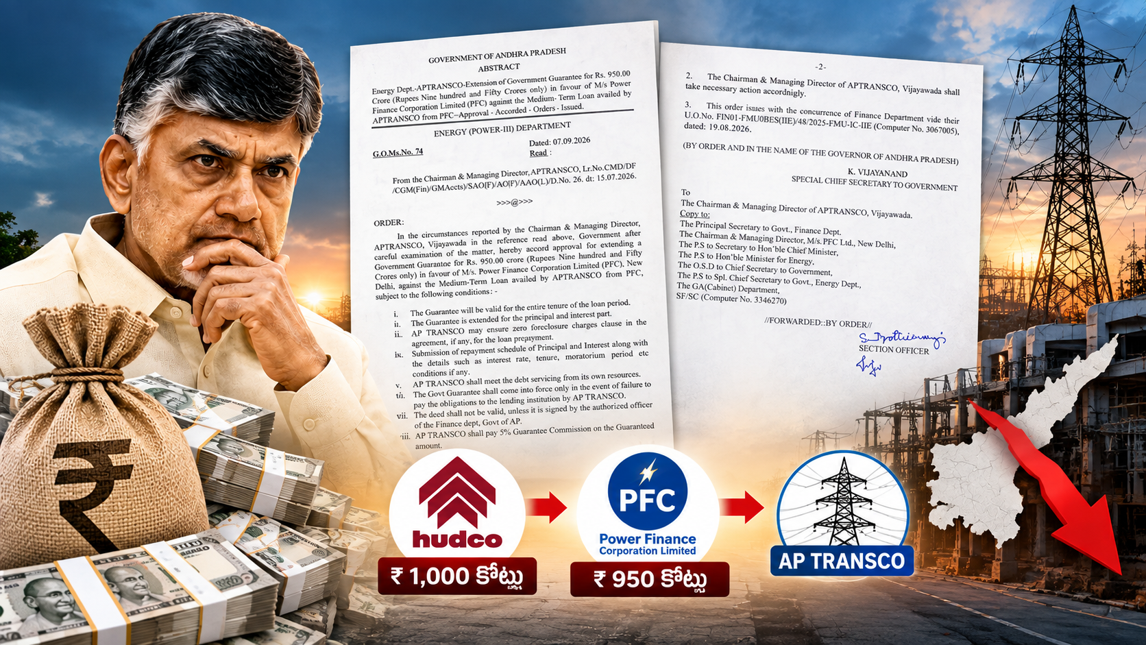 ఏపీ అప్పుల భారం – రూ.1,950 కోట్ల రుణాలకు రాష్ట్ర ప్రభుత్వ గ్యారంటీ
