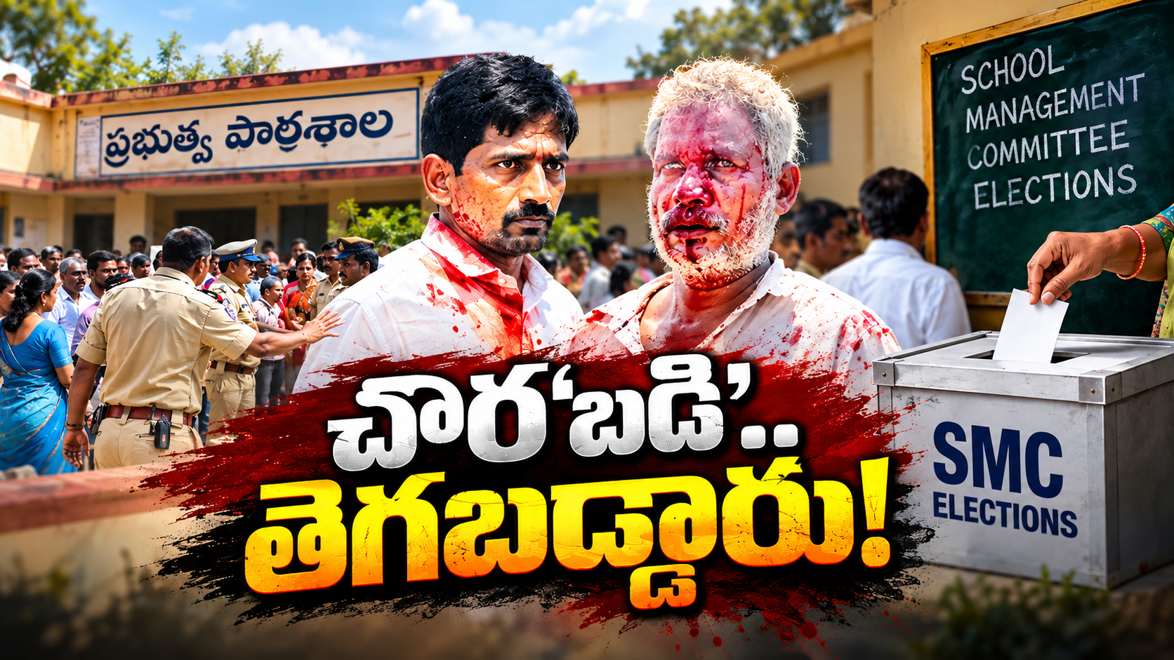 ఏపీ ఎస్ఎంసీ ఎన్నికలు 2026 సందర్భంగా పాఠశాల వద్ద ఉద్రిక్త పరిస్థితులు