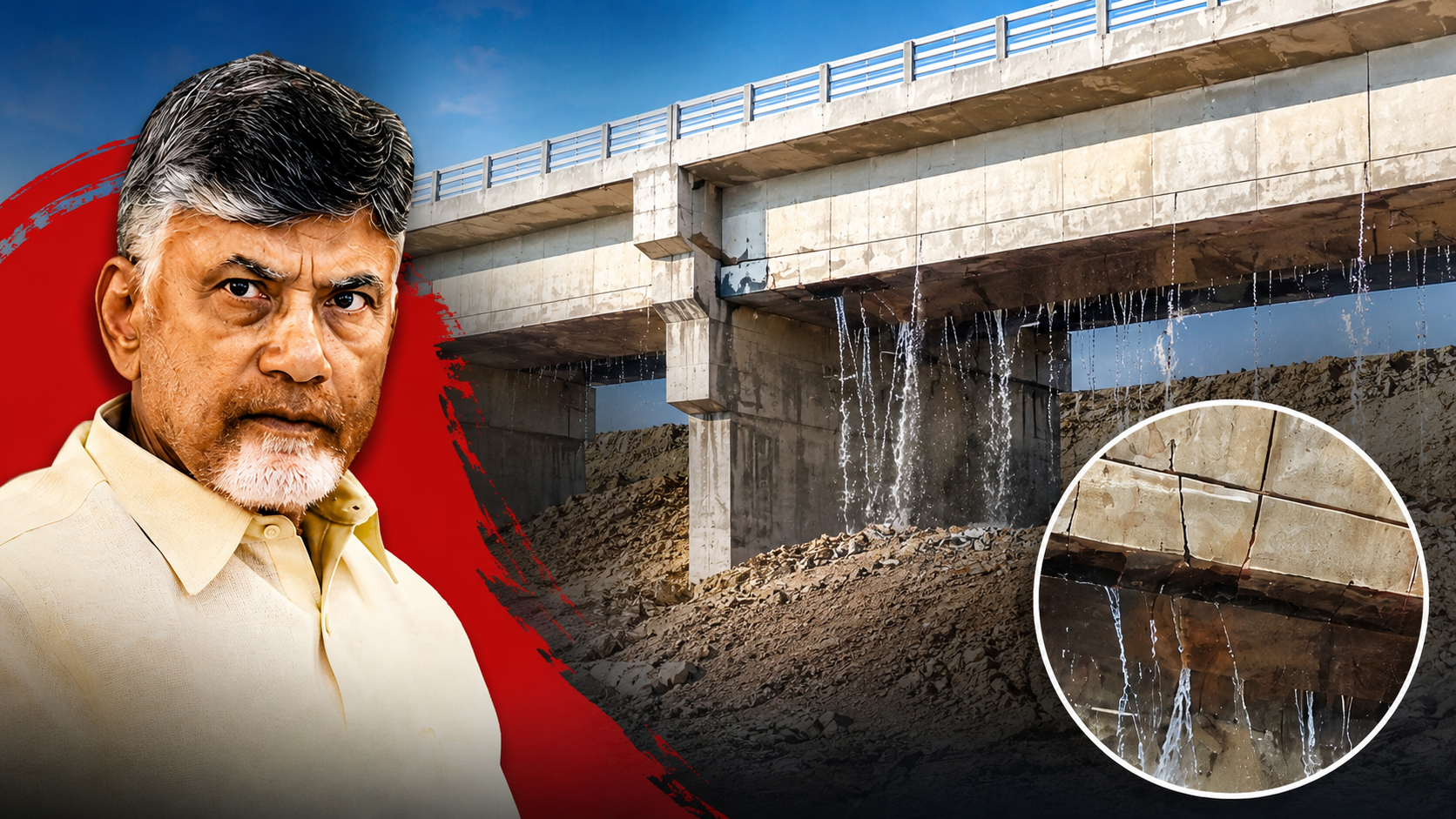 ఆక్విడెక్ట్ పగుళ్లు కారణంగా నీటి లీకేజీలు