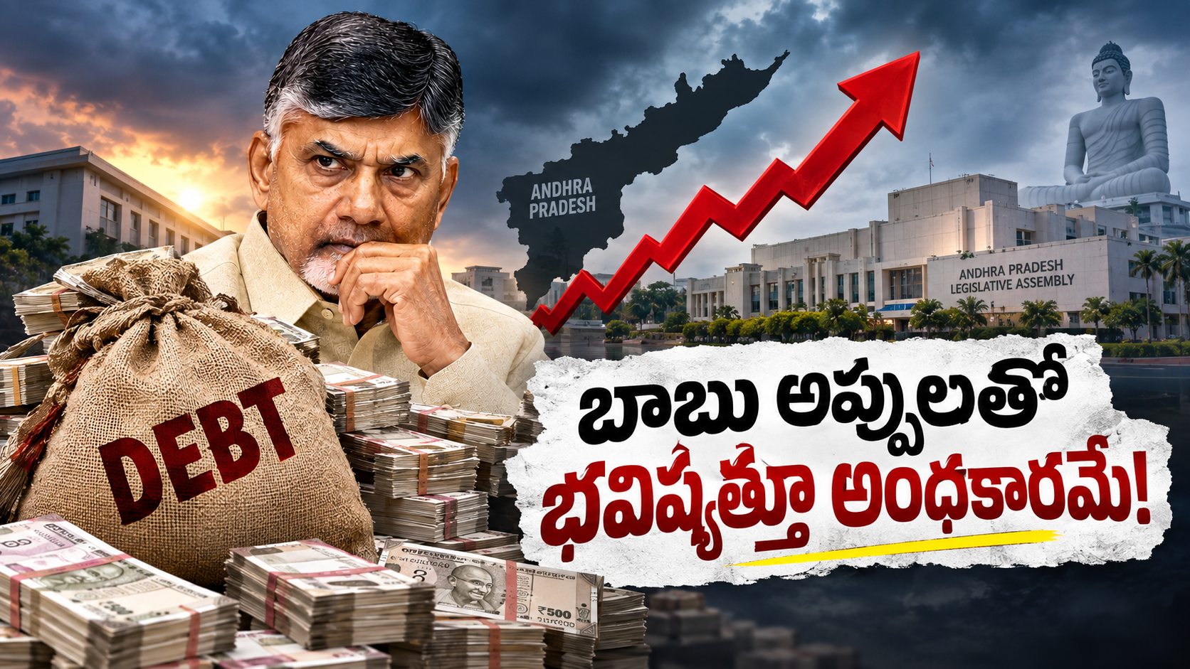 బాబు అప్పులు – 26 నెలల్లో రూ.3,92,098 కోట్ల అప్పులపై విమర్శలు