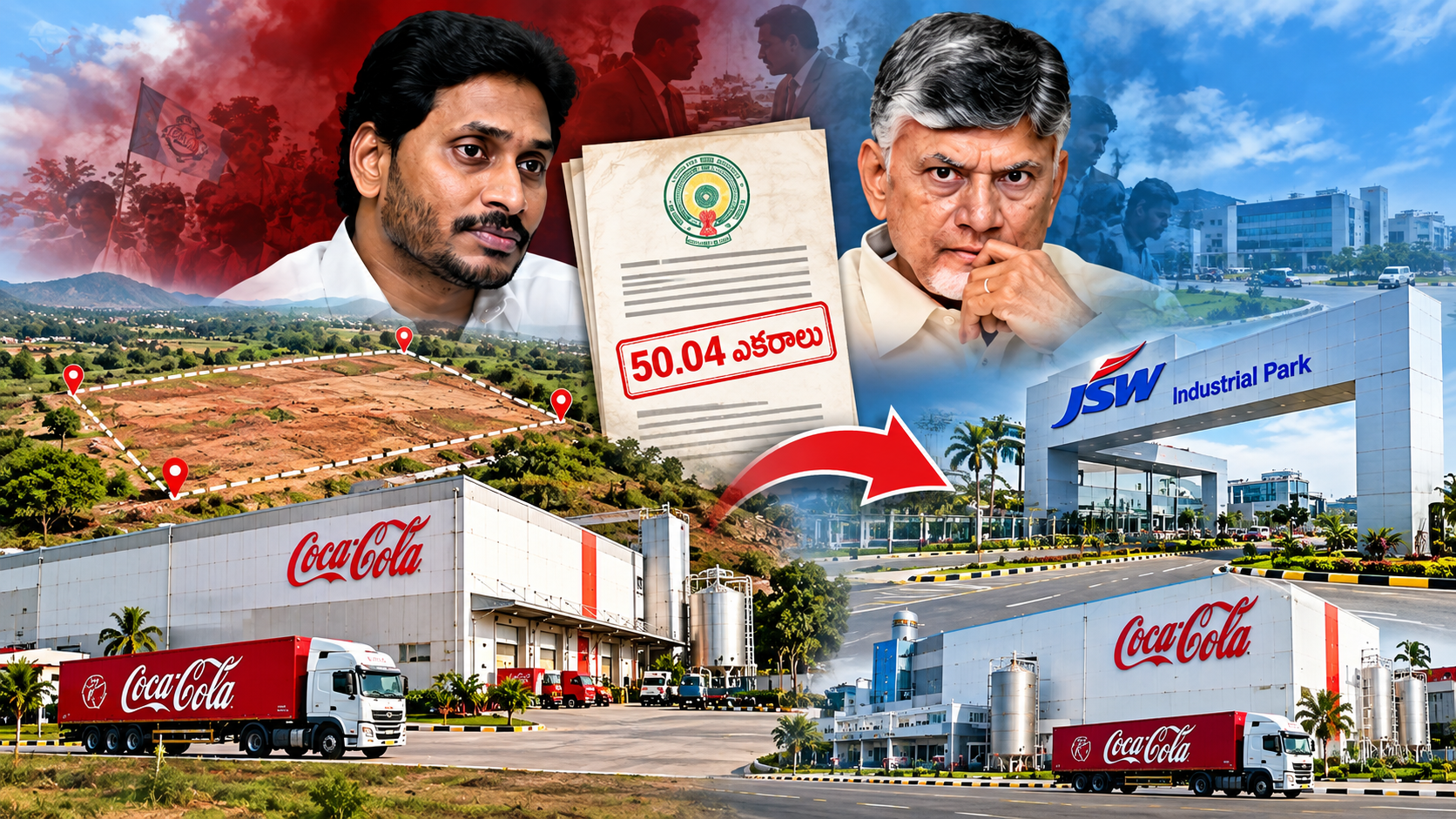 కోకాకోలా రాంబిల్లి ప్రాజెక్టు 50 ఎకరాల భూమి కేటాయింపు నుంచి విజయనగరం కొత్త యూనిట్ వరకు
