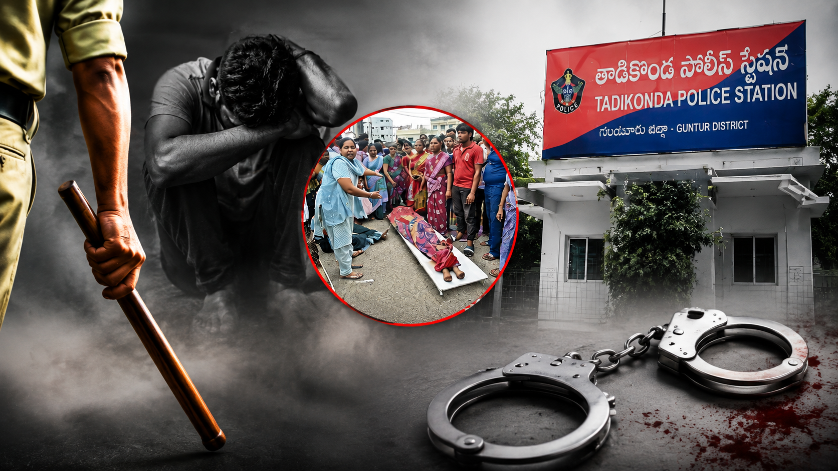 దళిత యువకుడి మృతి నేపథ్యంలో తాడికొండ పోలీస్‌స్టేషన్‌ వద్ద ఉద్రిక్త పరిస్థితులు